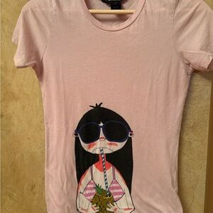 Marc by Marc Jacob’s Miss Marc Lilac Graphic Women’s T-Shirt size M
